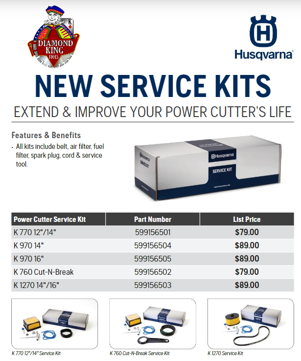 husqvarna saw service kits