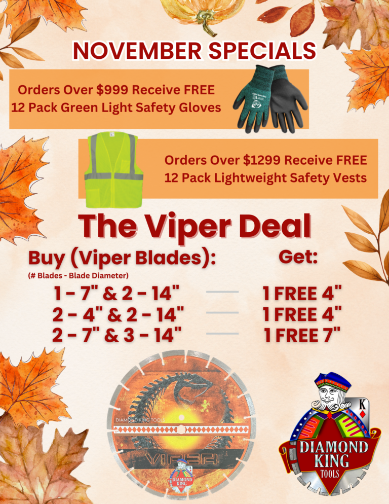 November Diamond Blade Deals: Free Safety Gear & Exclusive Viper Blade Offers