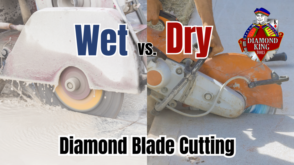 diamond-tipped masonry blade for brick cutting dry vs wet saw