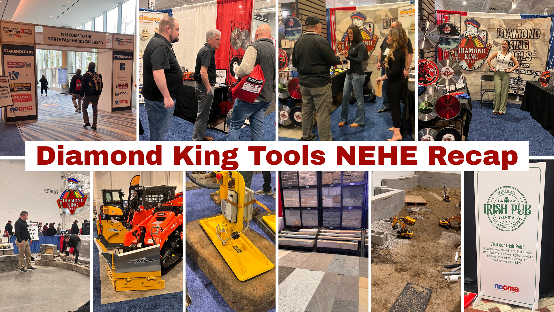 pictures from the diamond king tools team discussing diamond blades at northeast hardscape expo