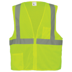 High-Visibility Lightweight Mesh Polyester Safety Vest front